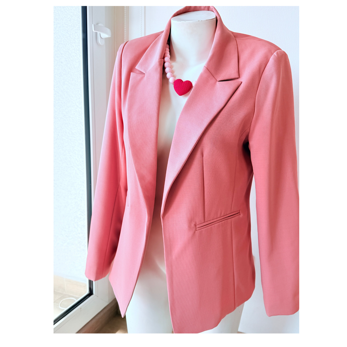 Blazer entallado rosado