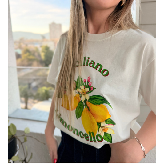 Polera algodón estampado Limoncello Siciliano