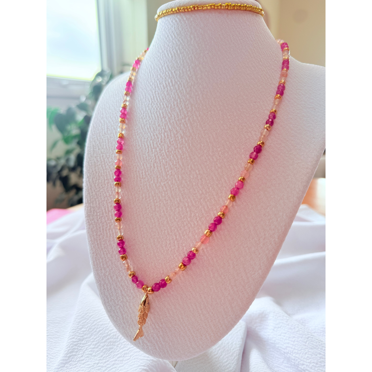 Collar Piedras Naturales Cuarzo I Agatha 5mm
