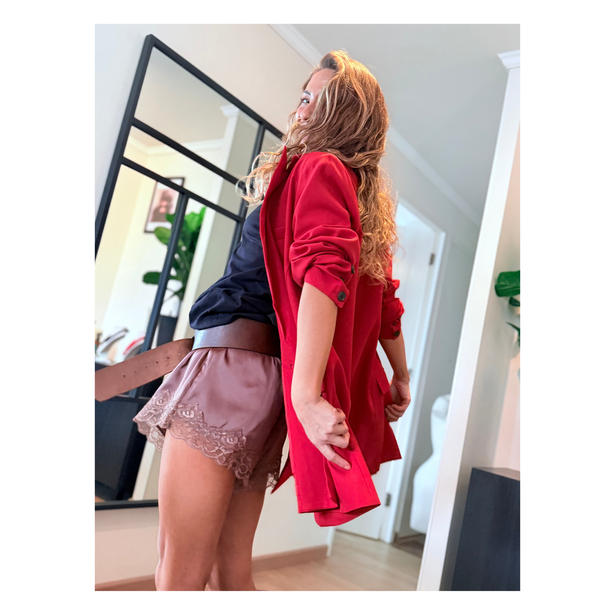 Blazer Overize rojo cruzado