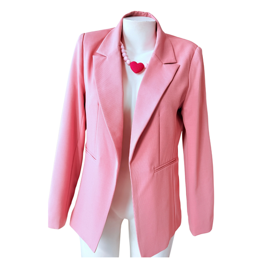 Blazer entallado rosado