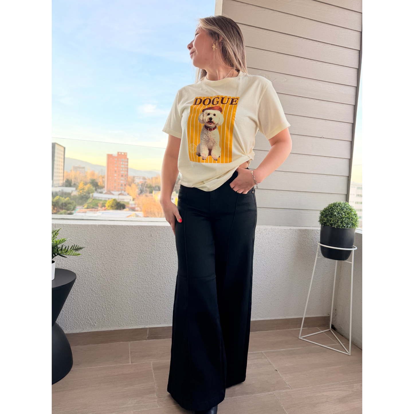 Polera algodón con diseño Poodle Dogue