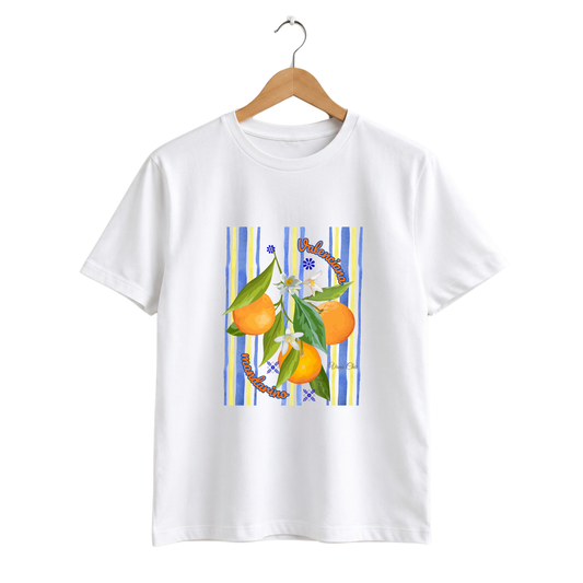 Polera de algodón estampado mandarinas