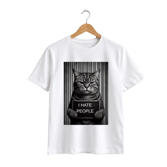 Polera de Algodón con Estampado de Gato Odioso | Vana Chic