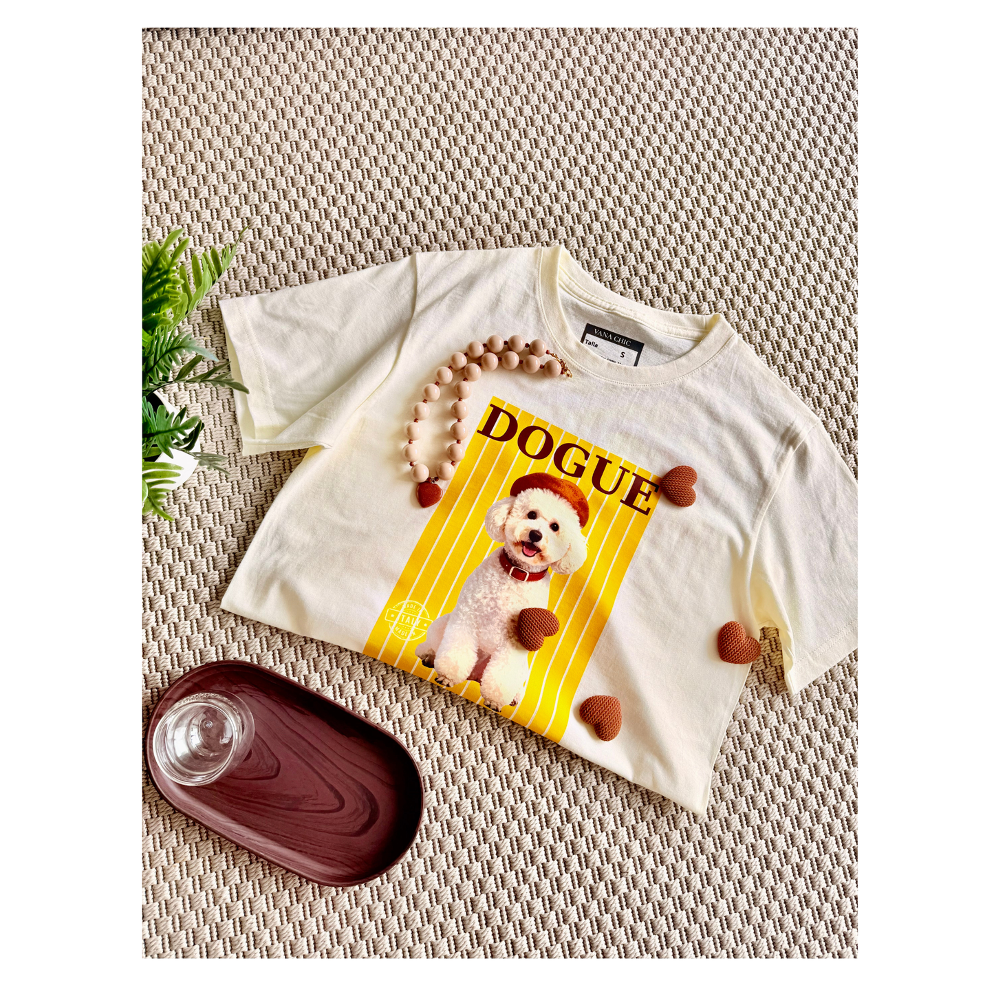 Polera algodón con diseño Poodle Dogue