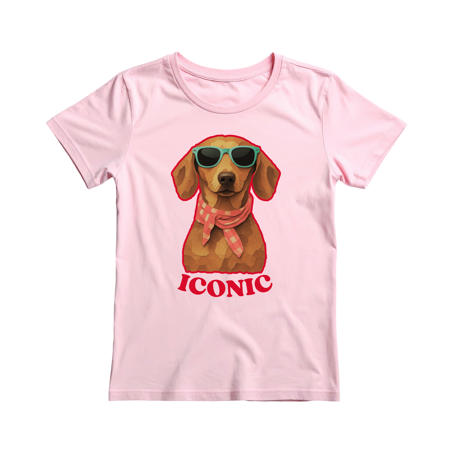 Polera algodón con estampado perro salchicha con gafas
