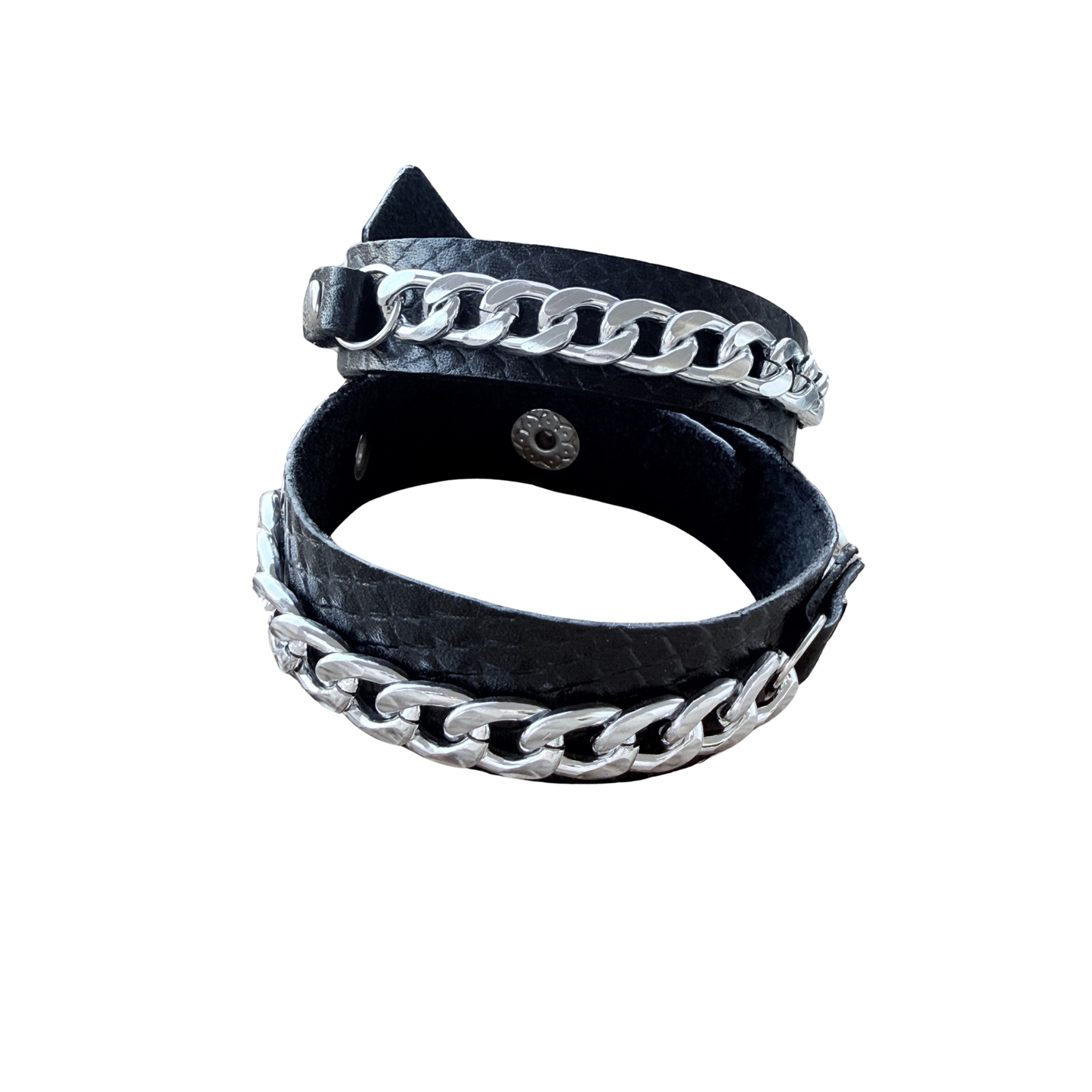 Pulsera de Cuero con Cadena Gracia I Vana